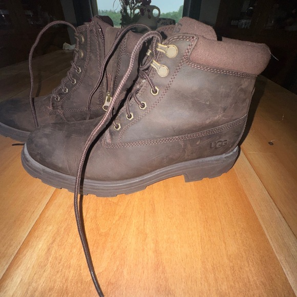 UGG Men\'s Biltmore Mid Boots in a dark brown leather regular toe Size 10 main image 6